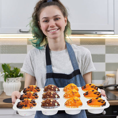 Skorter | 2-Pack: 12 Cup Silicone Muffins Nonstick Molds