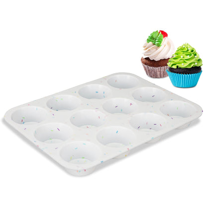 Skorter | 2-Pack: 12 Cup Silicone Muffins Nonstick Molds