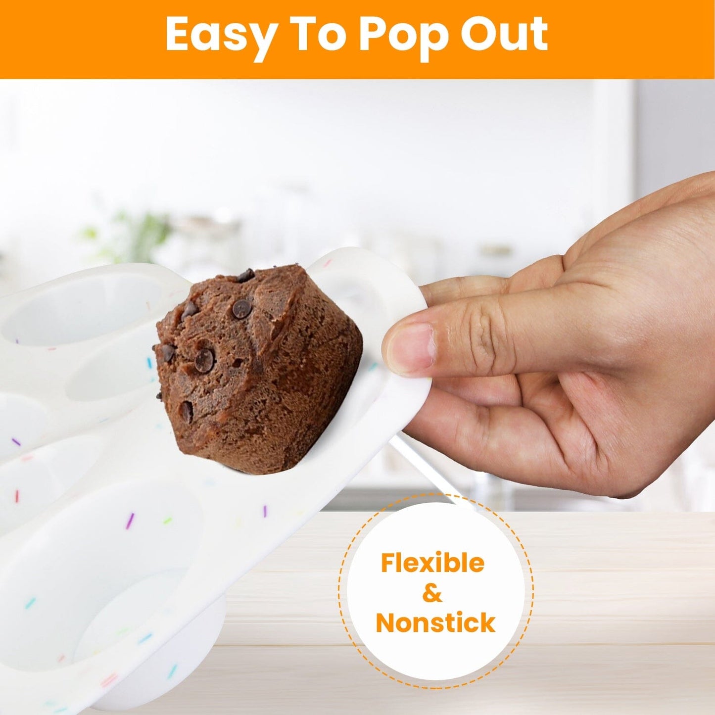 Skorter | 2-Pack: 12 Cup Silicone Muffins Nonstick Molds