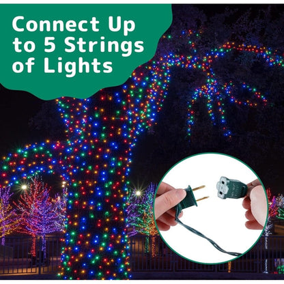 Skorter | 2-Pack: 20FT 100 Count Bulb Waterproof Mini String Lights Plug In