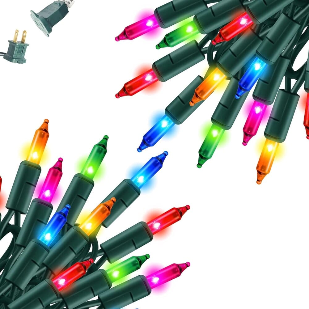 Skorter | 2-Pack: 20FT 100 Count Bulb Waterproof Mini Lights Plug In