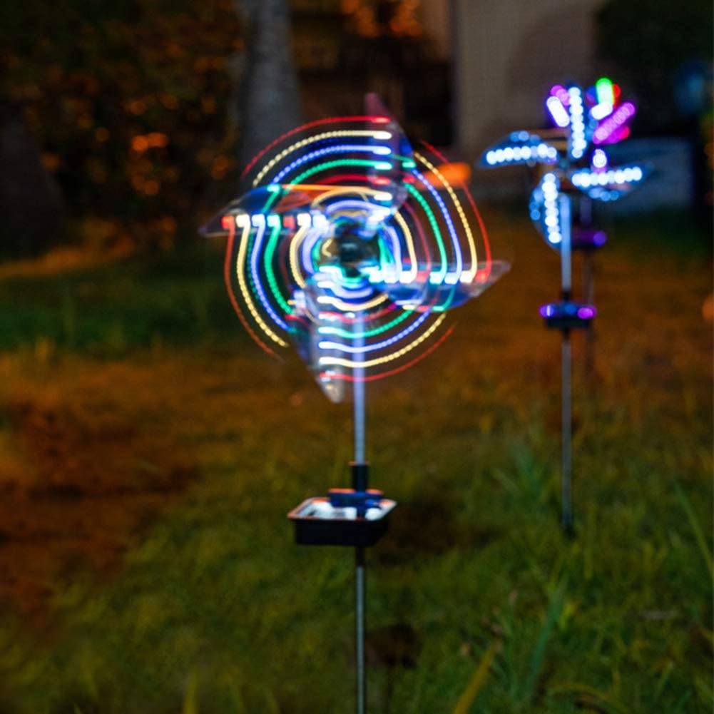 Skorter | 2-Pack: 32LED Outdoor Solar Garden Lantern Garden Lawn Waterproof Windmill Light