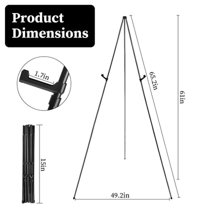 Skorter | 2-Pack: 61" Foldable A-Frame Stand Iron Alloy Drawing Stand
