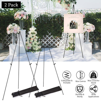 Skorter | 2-Pack: 61" Foldable A-Frame Stand Iron Alloy Drawing Stand