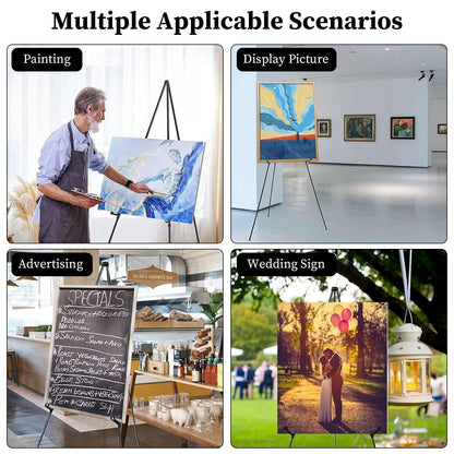 Skorter | 2-Pack: 61" Foldable A-Frame Stand Iron Alloy Drawing Stand