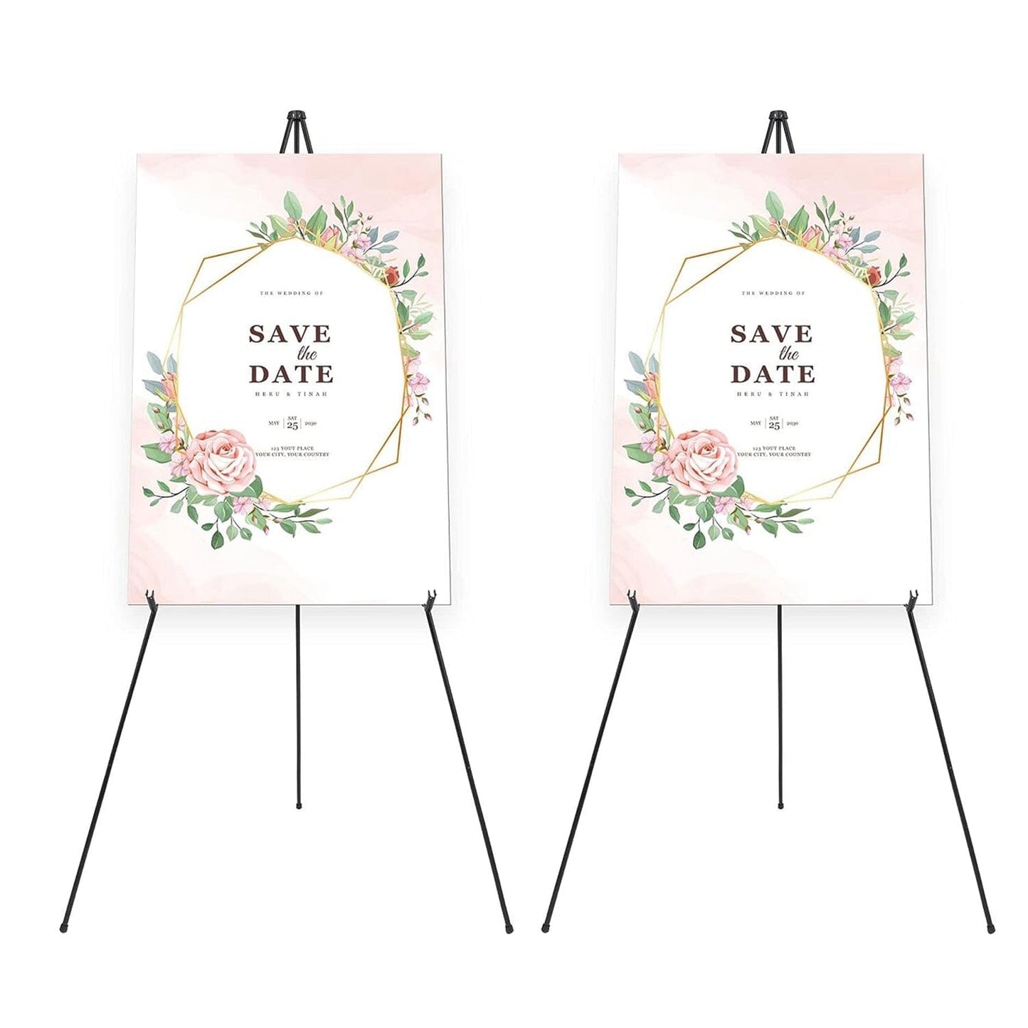 Skorter | 2-Pack: 61" Foldable A-Frame Stand Iron Alloy Drawing Stand