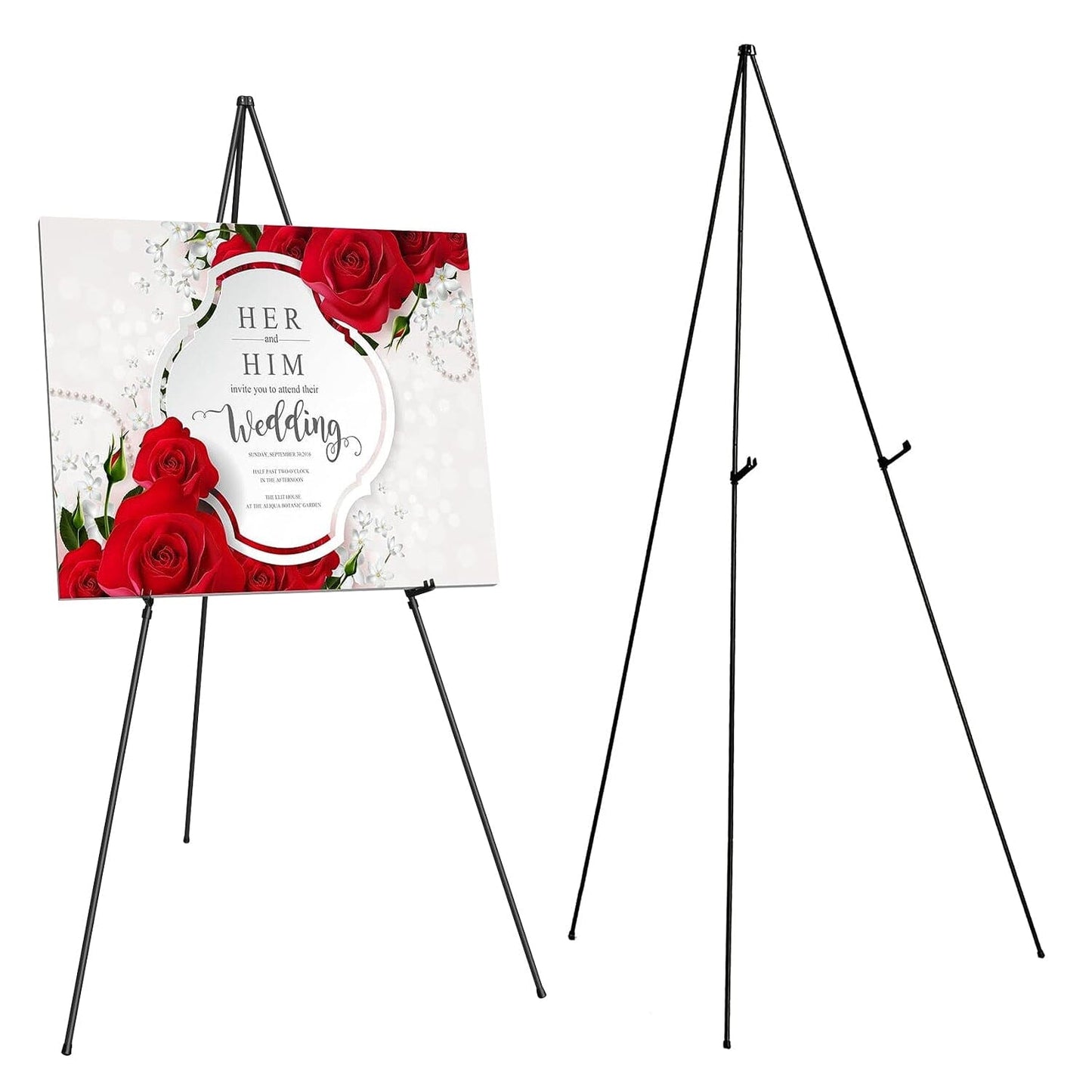 Skorter | 2-Pack: 61" Foldable A-Frame Stand Iron Alloy Drawing Stand