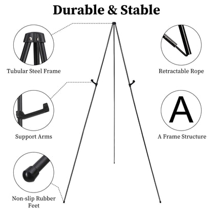 Skorter | 2-Pack: 61" Foldable A-Frame Stand Iron Alloy Drawing Stand