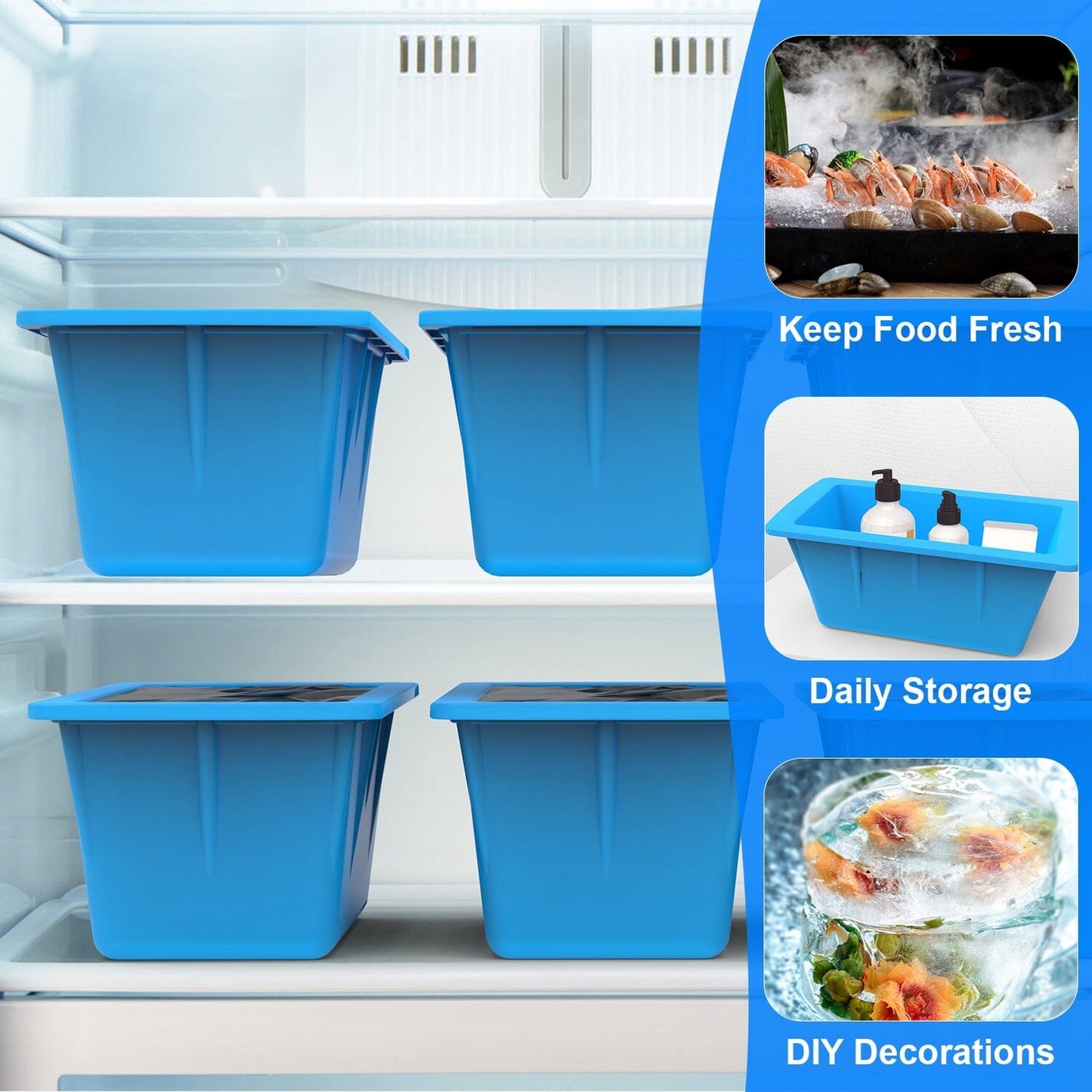 Skorter | 2-Pack: 6.6 lbs. Silicone-free Freezer Box Ice Blocks