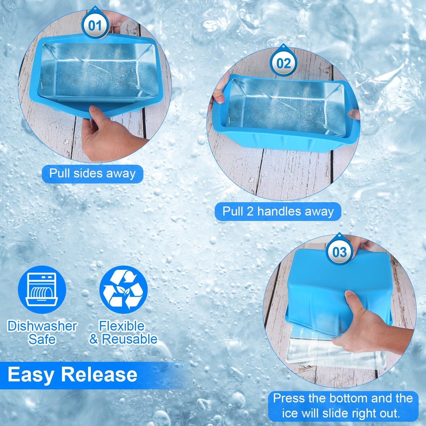 Skorter | 2-Pack: 6.6 lbs. Silicone-free Freezer Box Ice Blocks