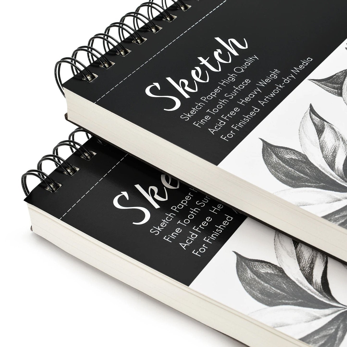 Skorter | 2-Pack: 9X12" 100 Sheets Spiral Sketch Pad