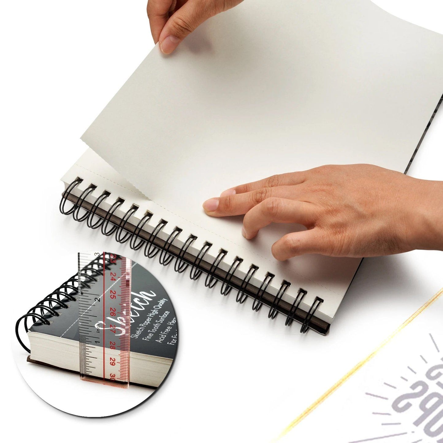 Skorter | 2-Pack: 9X12" 100 Sheets Spiral Sketch Pad