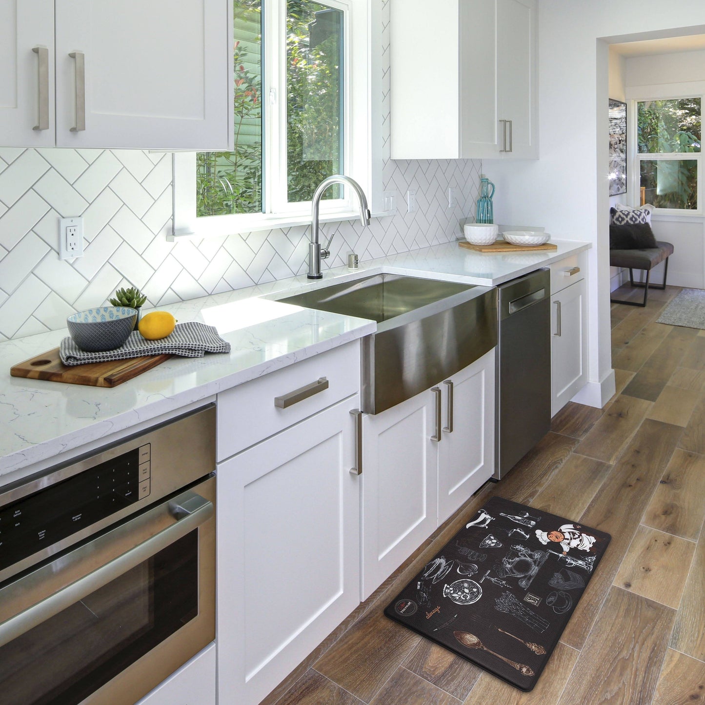 Skorter | 2-Pack: Bibb Home Anti Fatigue Foam Kitchen Rugs