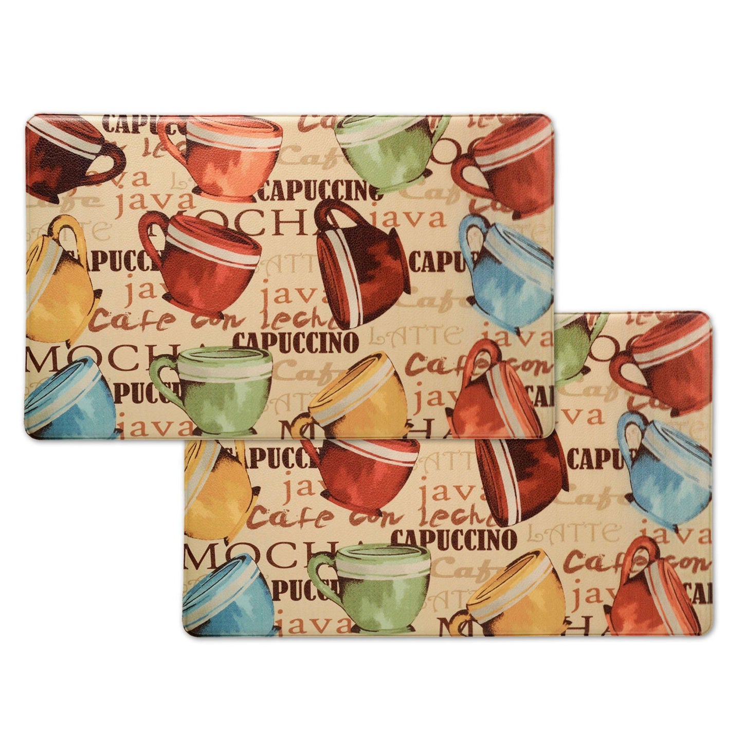 Skorter | 2-Pack: Bibb Home Anti Fatigue Foam Kitchen Rugs