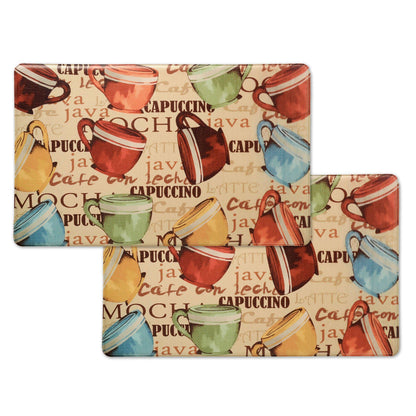 Skorter | 2-Pack: Bibb Home Anti Fatigue Foam Kitchen Rugs