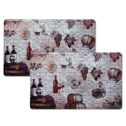 Skorter | 2-Pack: Bibb Home Anti Fatigue Foam Kitchen Rugs
