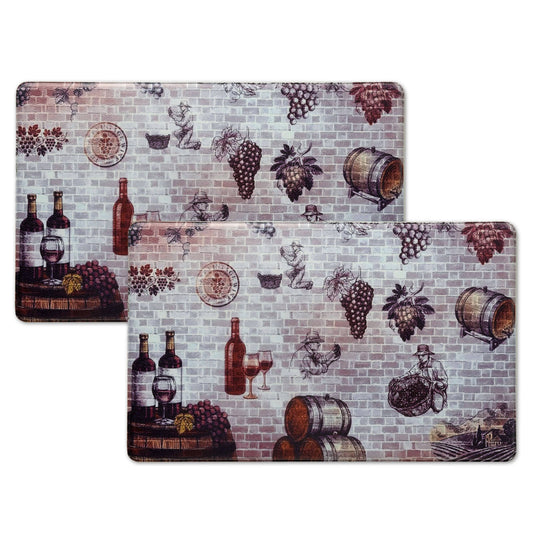 Skorter | 2-Pack: Bibb Home Anti Fatigue Foam Kitchen Rugs