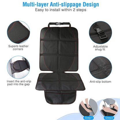 Skorter | 2-Pack: Car Seat Protector Pad Mat with Thick Padding