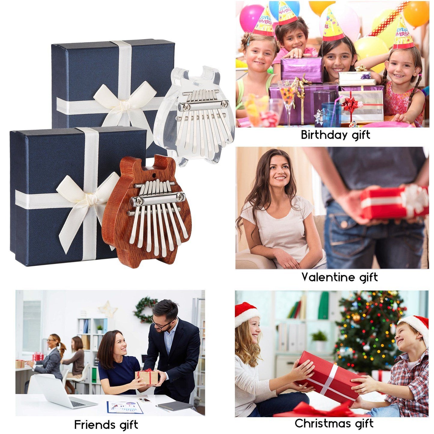 Skorter | 2-Pack: Finger Thumb Piano Mini Kalimba with 8 Keys