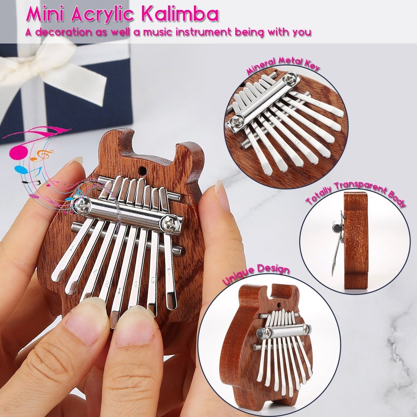 Skorter | 2-Pack: Finger Thumb Piano Mini Kalimba with 8 Keys