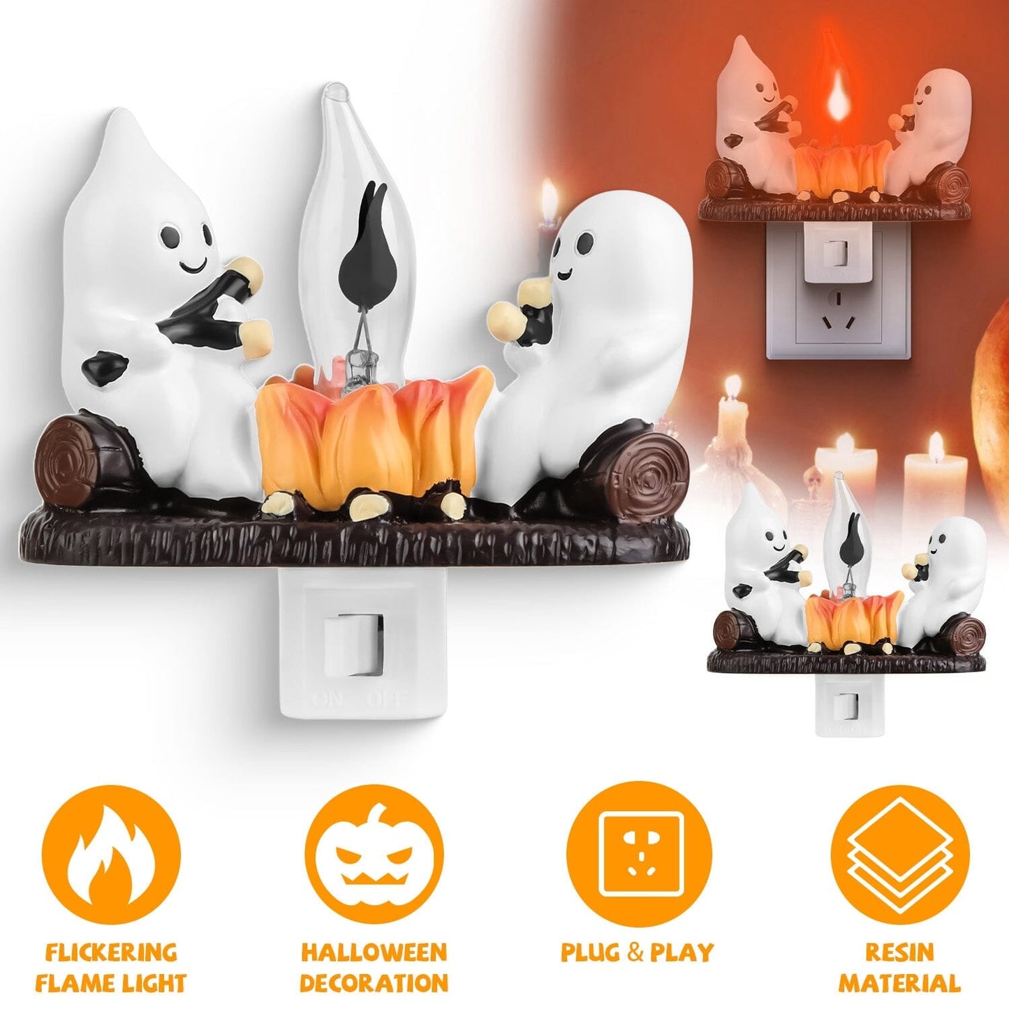 Skorter | 2-Pack: Ghost Campfire Flaming Flame Night