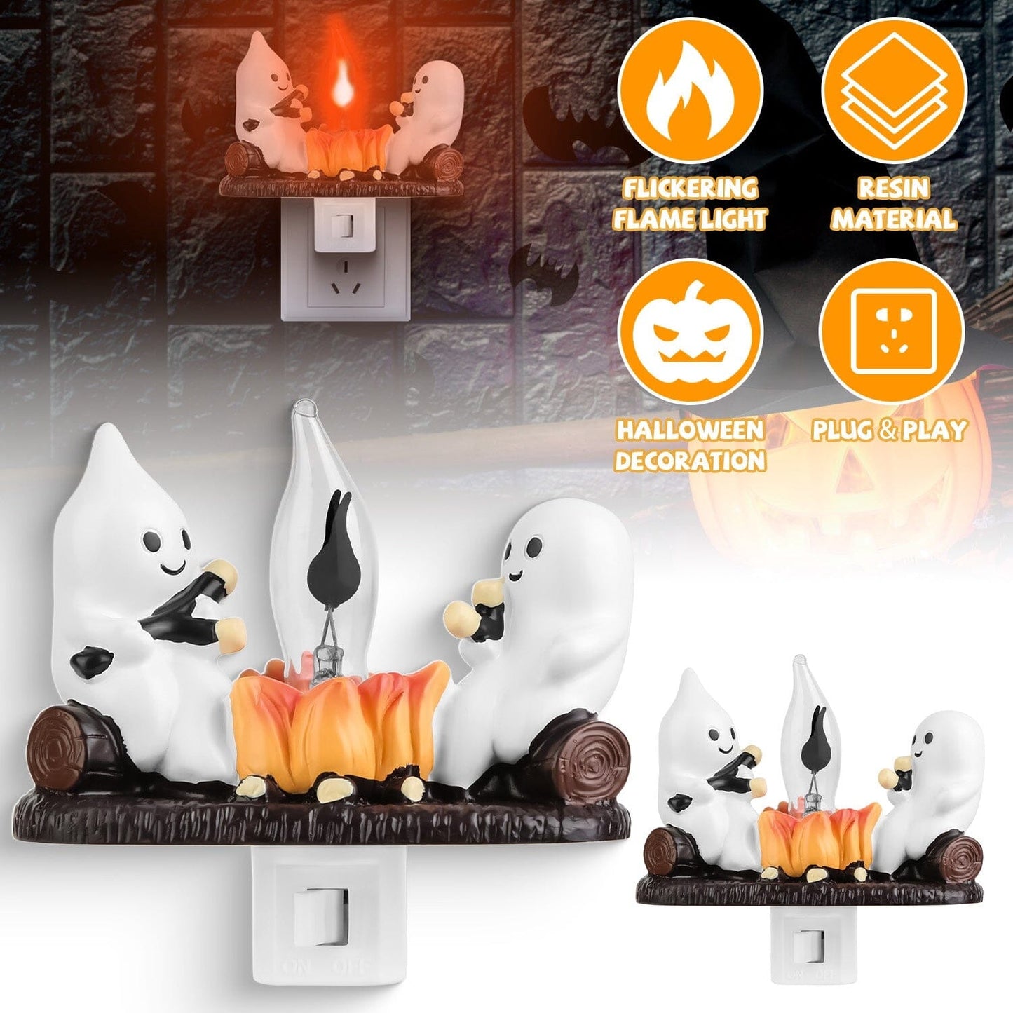 Skorter | 2-Pack: Ghost Campfire Flaming Flame Night