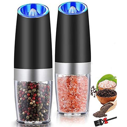 Skorter | 2-Pack: Gravity Electric Salt Pepper Grinder
