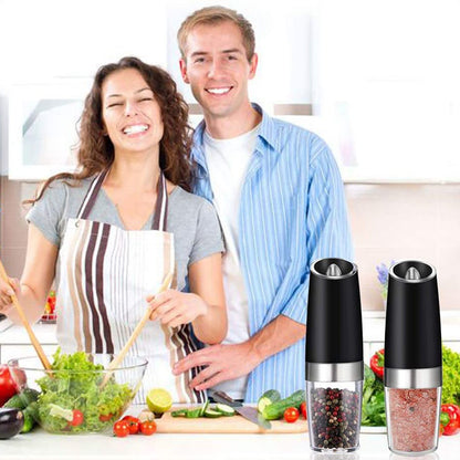 Skorter | 2-Pack: Gravity Electric Salt Pepper Grinder