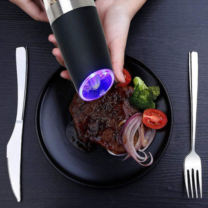 Skorter | 2-Pack: Gravity Electric Salt Pepper Grinder