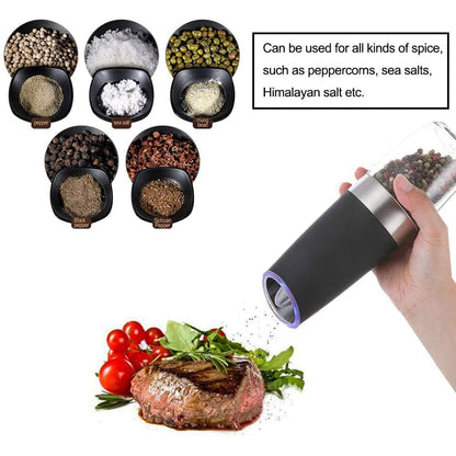 Skorter | 2-Pack: Gravity Electric Salt Pepper Grinder