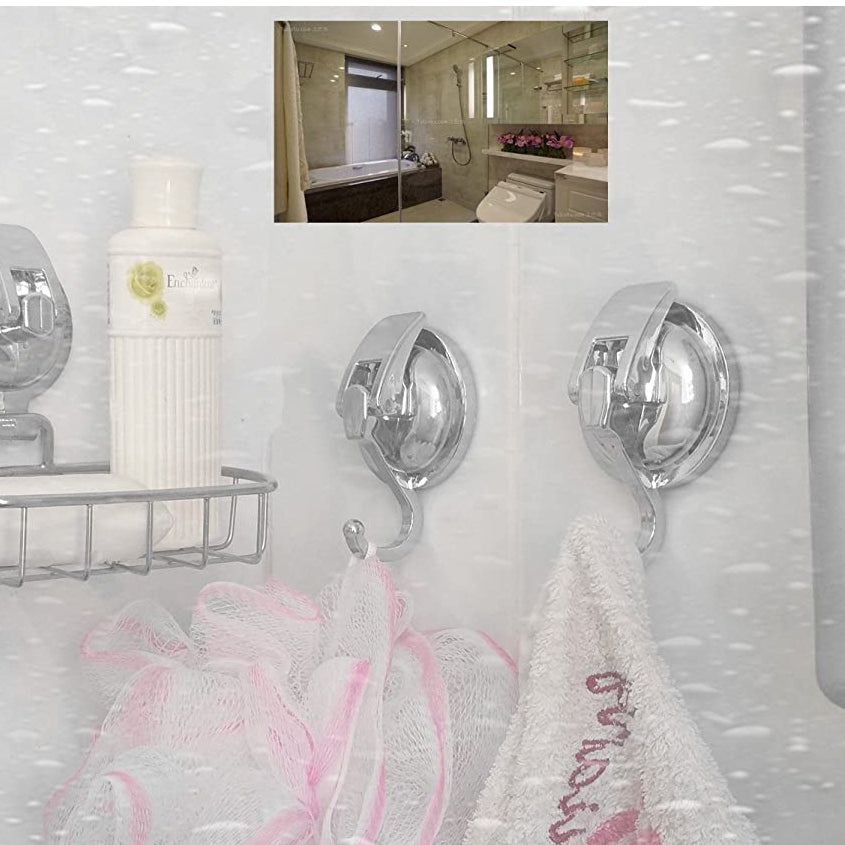 Skorter | 2-Pack: Heavy-Duty Vacuum Suction Cup Hooks