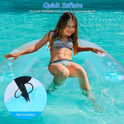Skorter | 2-Pack: Inflatable Floating Dock Chair with Cup Holder Arm Support