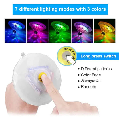 Skorter | 2-Pack: LED Color Changing Floating Pool Lights with 8 Modes Lighting