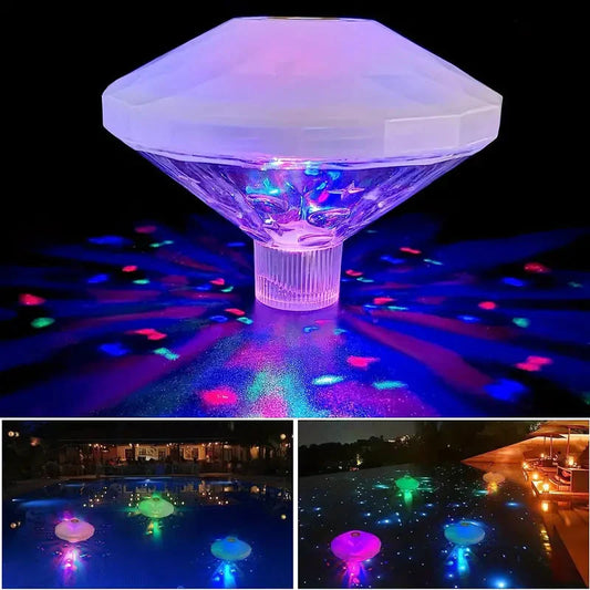 Skorter | 2-Pack: LED Color Changing Floating Pool Lights with 8 Modes Lighting