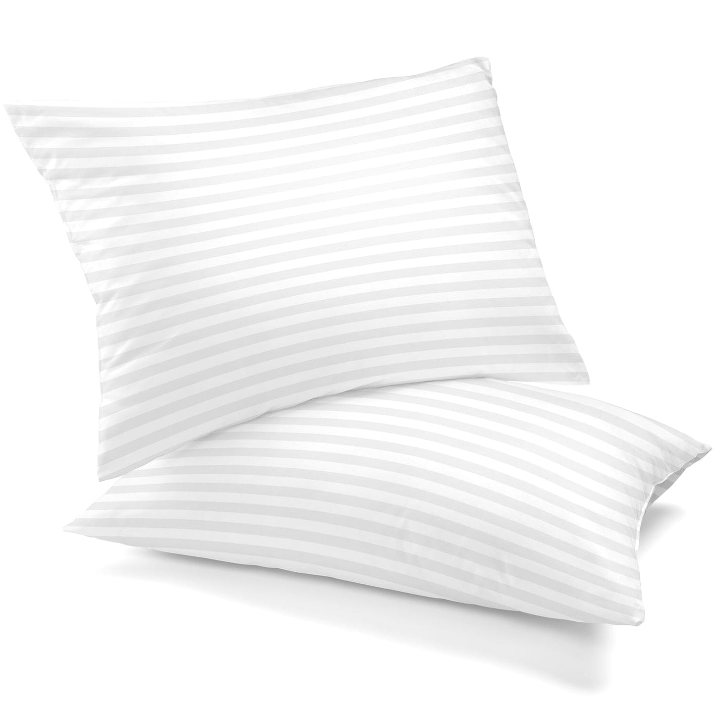 Skorter | 2-Pack: Lux Decor Collection Cotton Stripe Pillow Fuzzy Bed Pillows Set