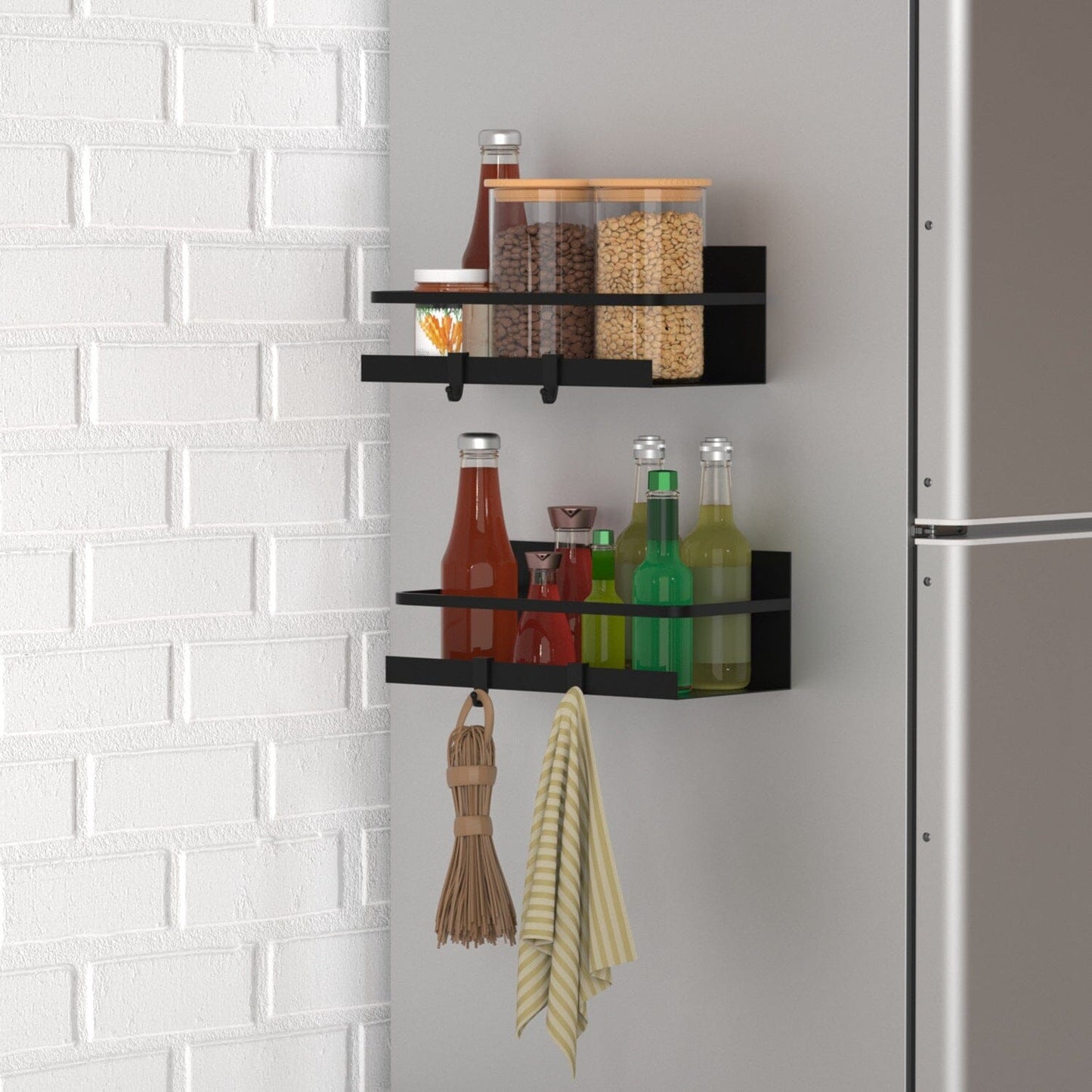 Skorter | 2-Pack: Magnetic Spice Holder Rack Organizer