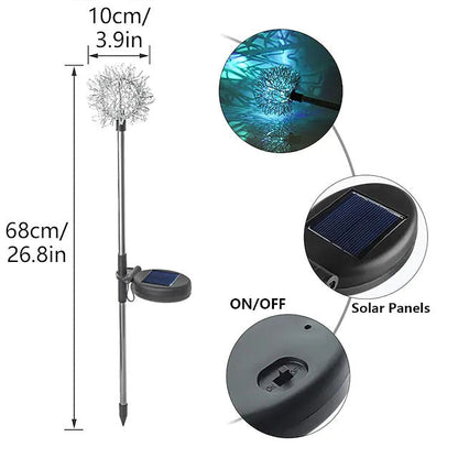 Skorter | 2-Pack: Outdoor Solar Dandelion Garden Lights