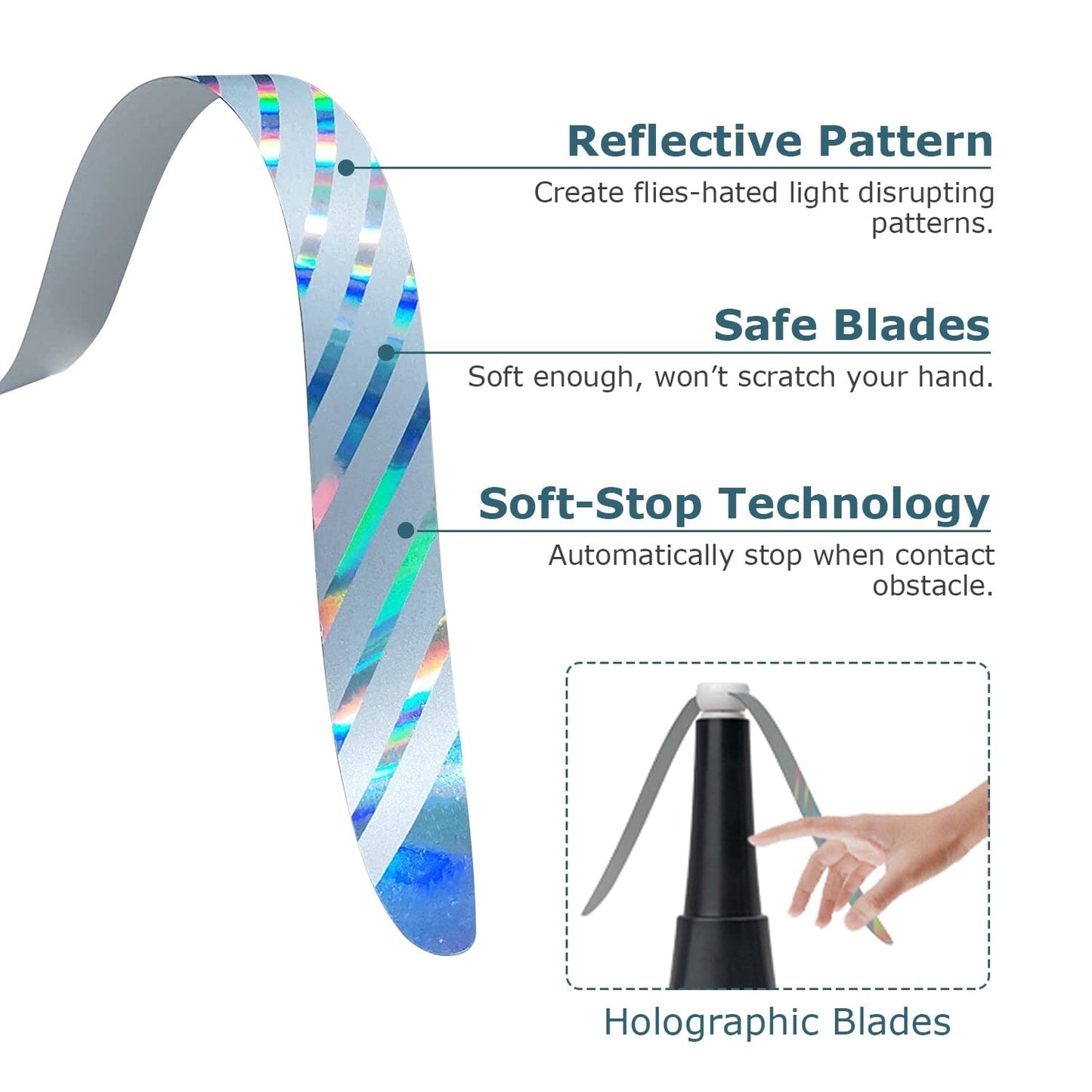 Skorter | 2-pack: Carrying fan with reflective fly repellent, rechargeable battery operated