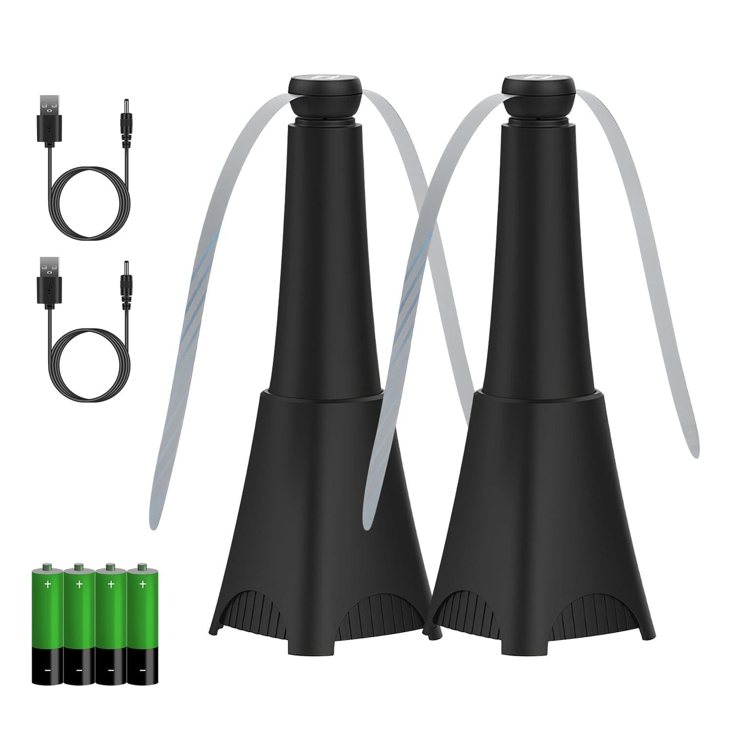 Skorter | 2-pack: Carrying fan with reflective fly repellent, rechargeable battery operated