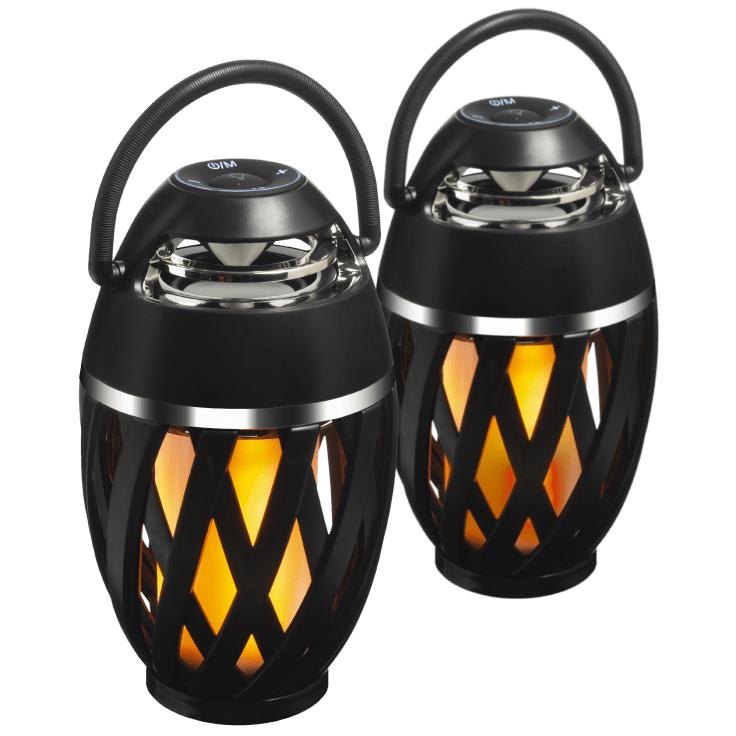 Skorter | 2-Pack: Power-To-Go True Wireless Stereo Lantern Flame Speakers