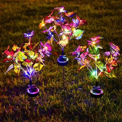 Skorter | 2-Pack: Solar-powered butterfly flower lamp