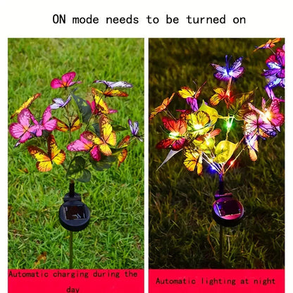 Skorter | 2-Pack: Solar-powered butterfly flower lamp