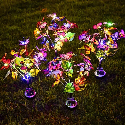 Skorter | 2-Pack: Solar-powered butterfly flower lamp