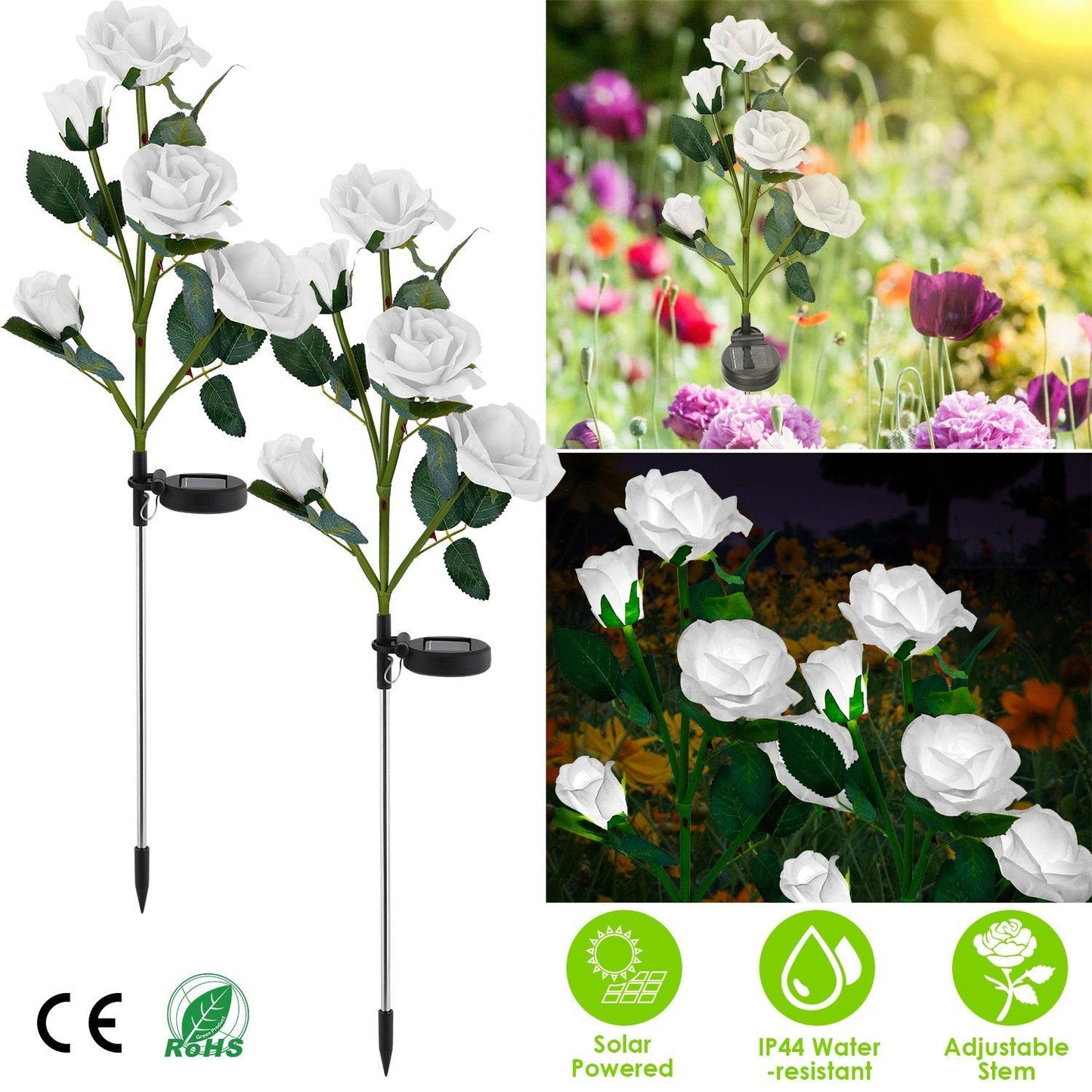 Skorter | 2-Pack: Battery-Operated Pink Flower LED Decorative Lamp