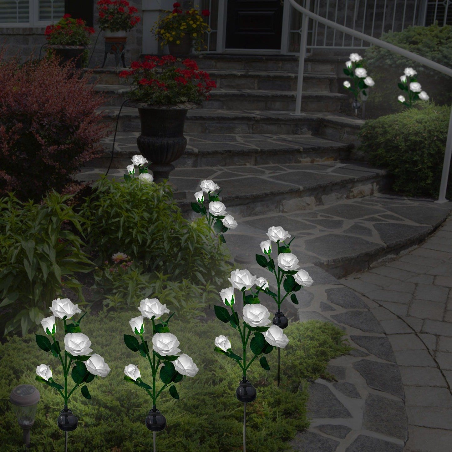 Skorter | 2-Pack: Battery-Operated Pink Flower LED Decorative Lamp