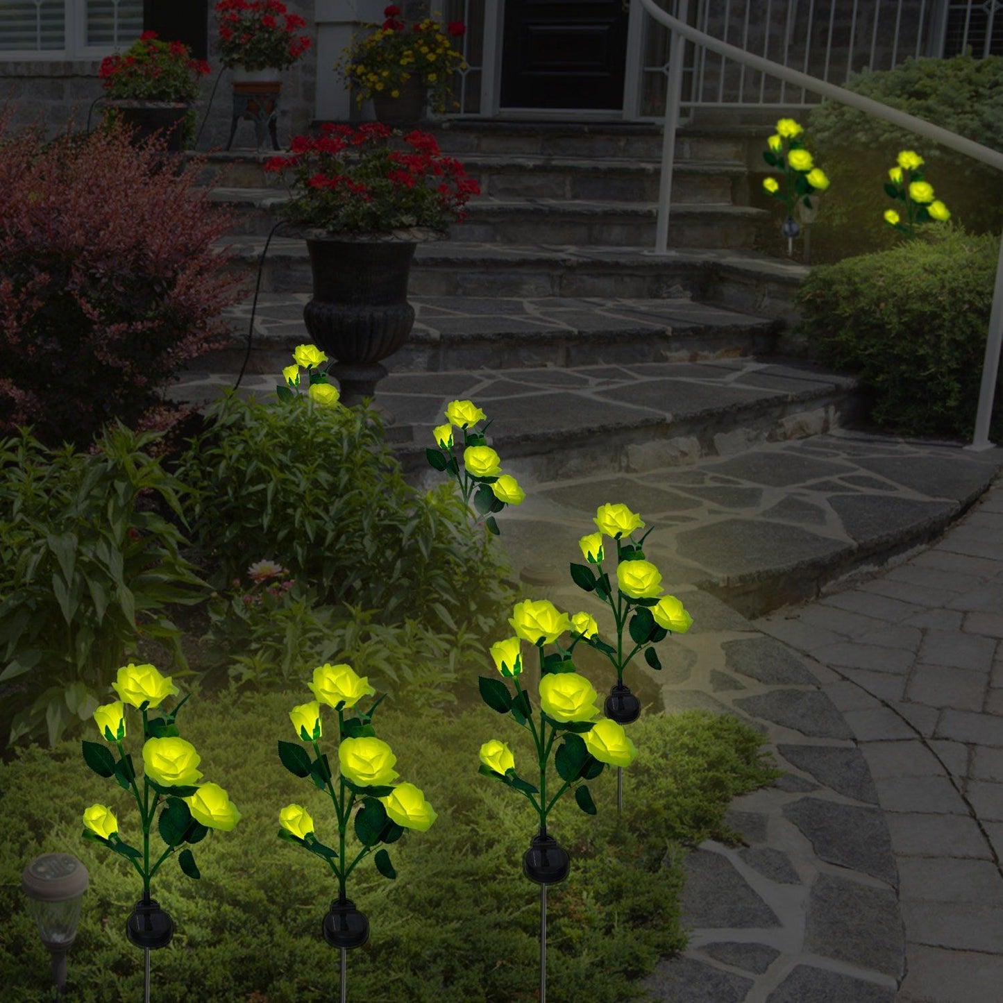 Skorter | 2-Pack: Battery-Operated Pink Flower LED Decorative Lamp