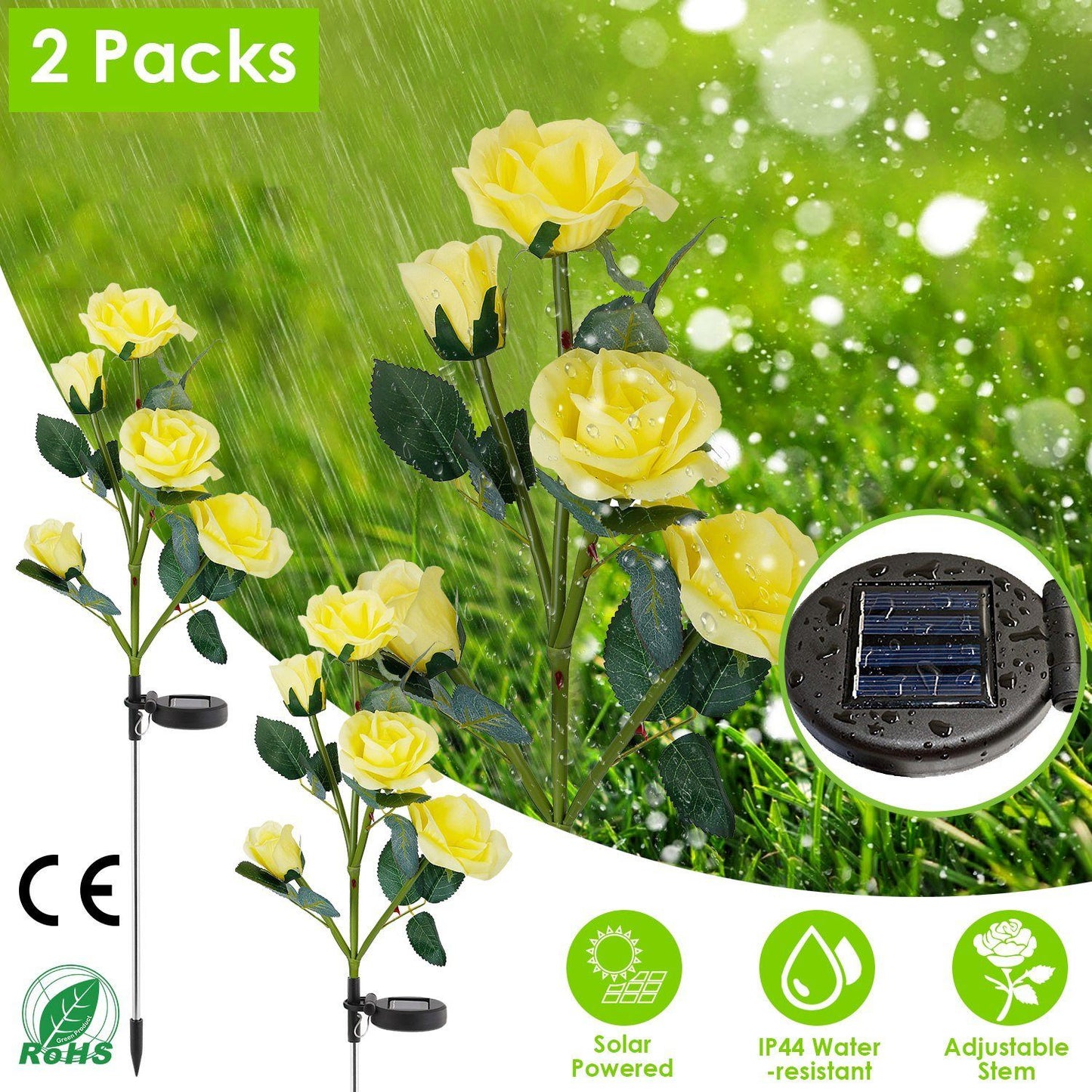 Skorter | 2-Pack: Battery-Operated Pink Flower LED Decorative Lamp