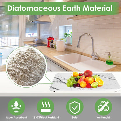 Skorter | 2-Pack: Stone Plate Drying Mat Silicone Diatomaceous Earth Mat