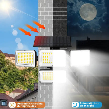 Skorter | 2-Pack: Super Bright Solar Motion Sensor Outdoor Lights with Remote Control