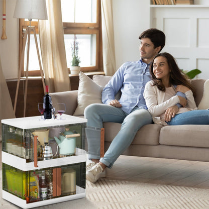 Skorter | 2-piece: Collapsible Stackable Storage Containers with Lid